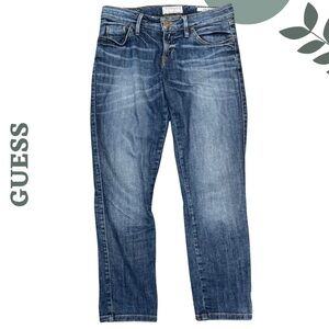 GUESS Women’s Crop Mid Rise Jeans – Blue Denim Size 26